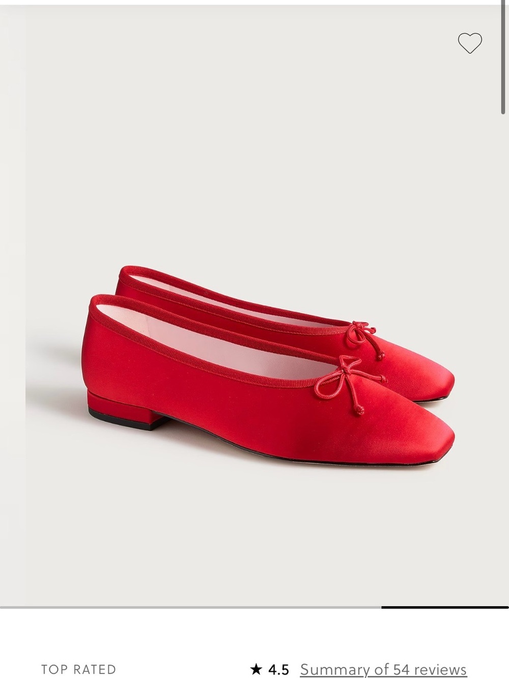J. Crew Red Satin Ballet Flats with Bow size 9